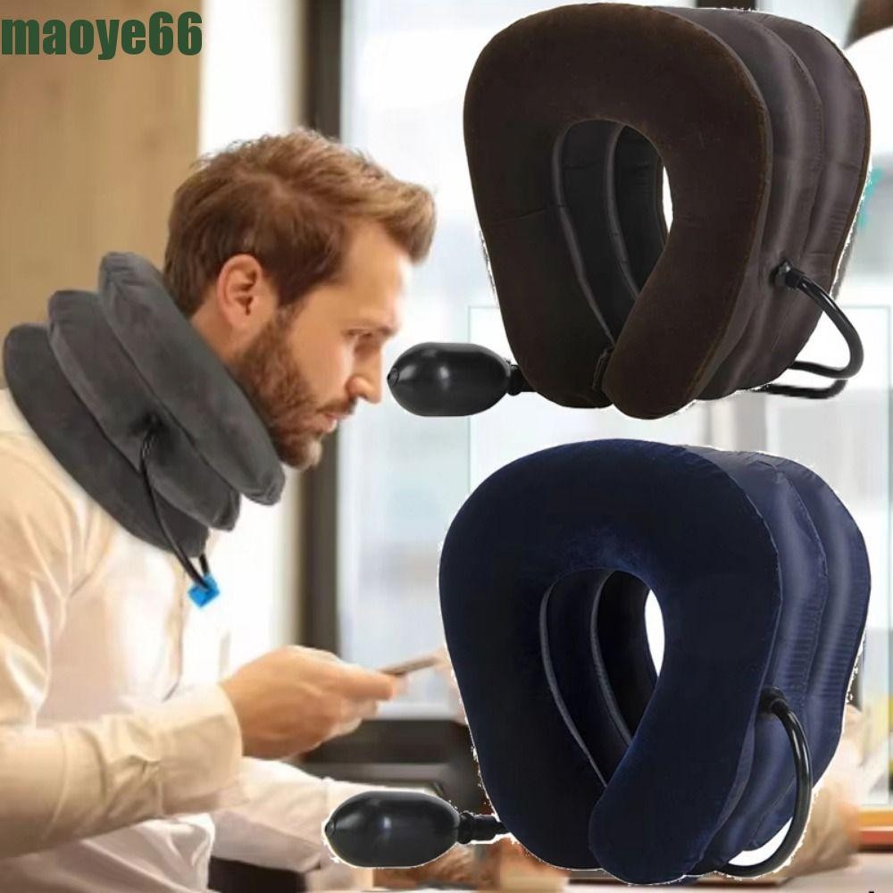 MAOYE Inflatable Air Neck Stretcher, Protection 3-layer Neck Traction ...