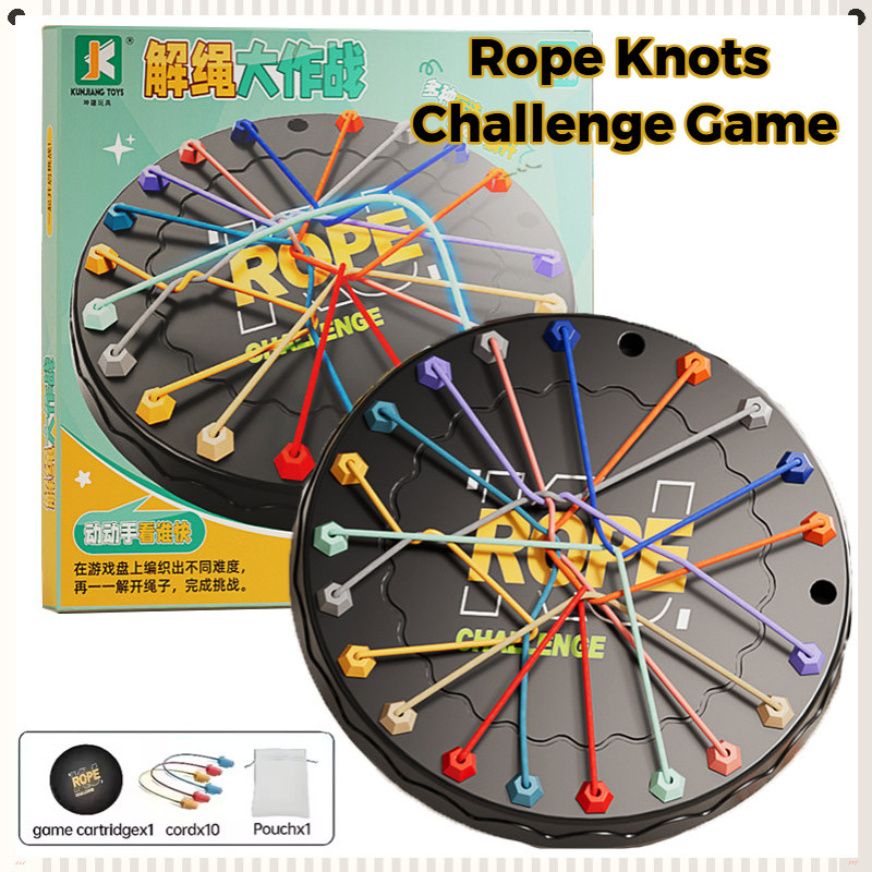 Rope Knots Challenge Game Board Game IQ Game Rope Untying Toy Puzzle ...