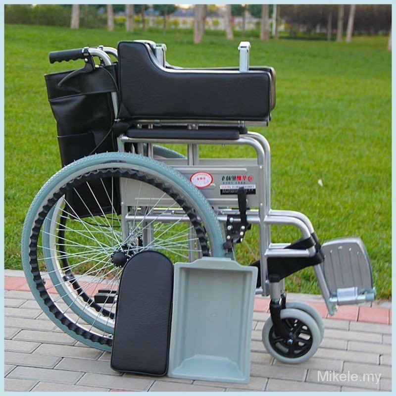 Wheelchair Manual Wheelchair Foldable Lightweight with Toilet Device ...