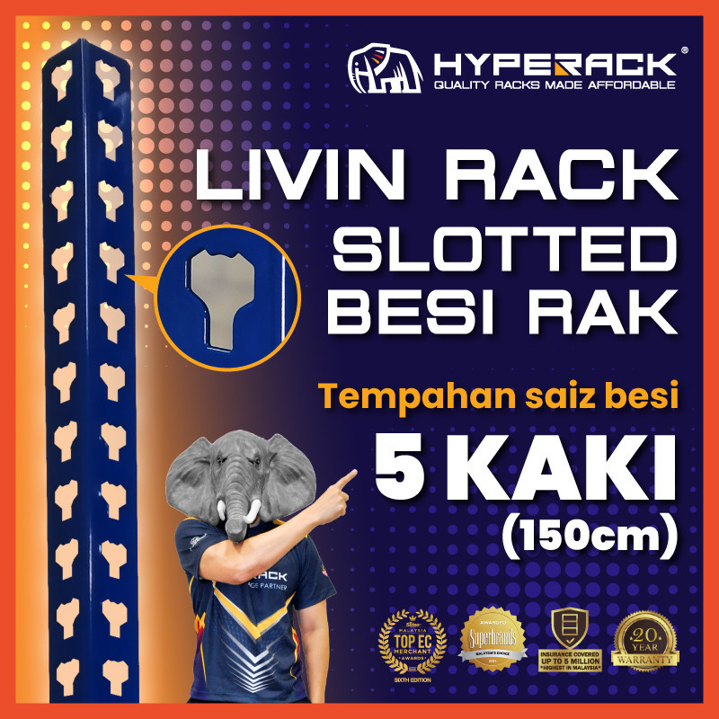 SUPERACK [Livin Rack ONLY] Rak Besi Slotted Angle Bar Upright Boltless ...