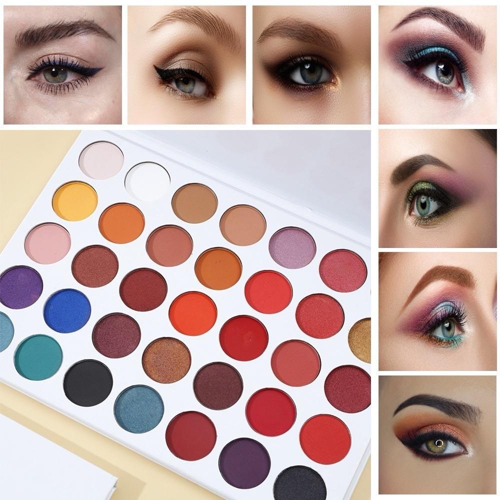 35 Colors Eyeshadow Palette High Pigment Makeup Matte Shimmer | Shopee ...