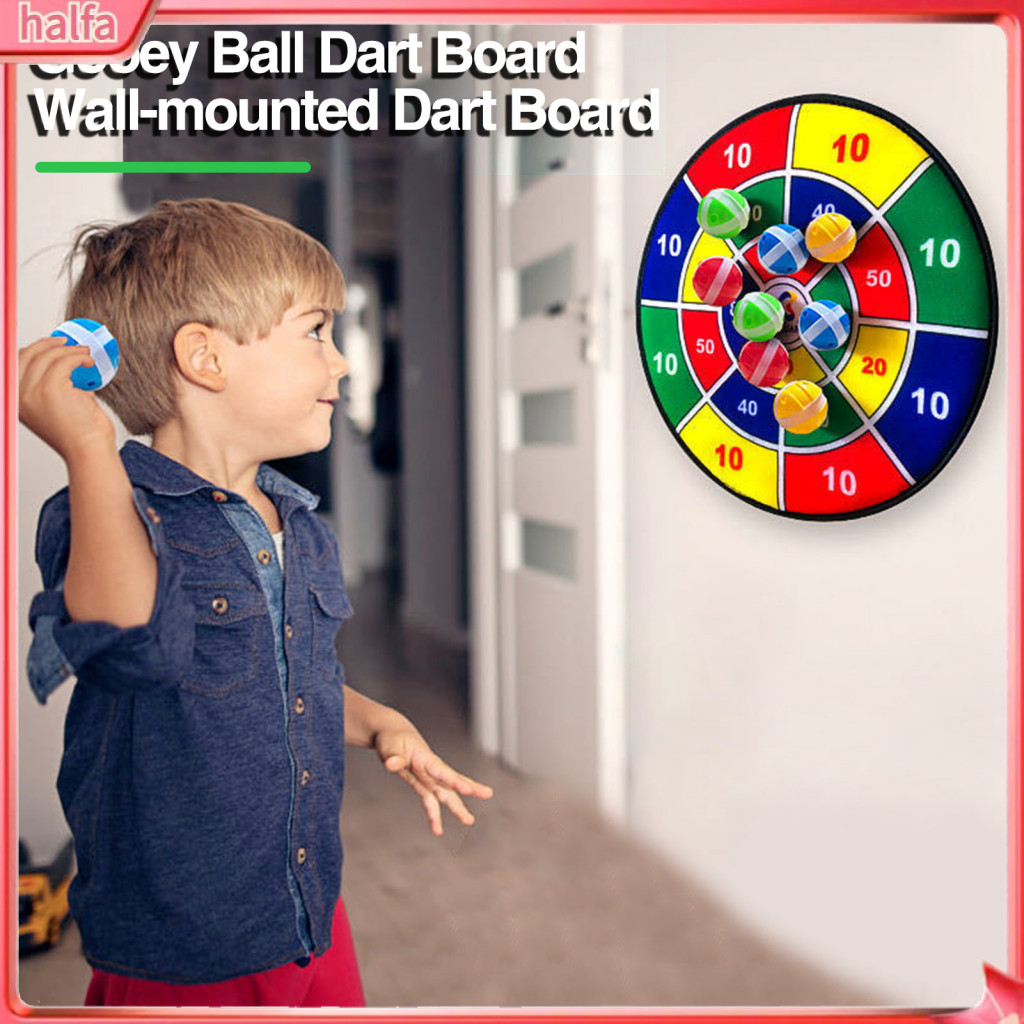 {halfa} Children Dart Set Gooey Ball Dart Board Colorful Print Sticky ...