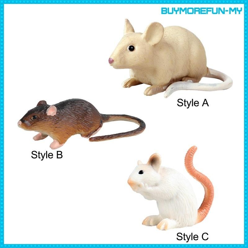 [BuymorefunMY] Realistic Mouse Model Collectibles Simulation Mice Toy ...