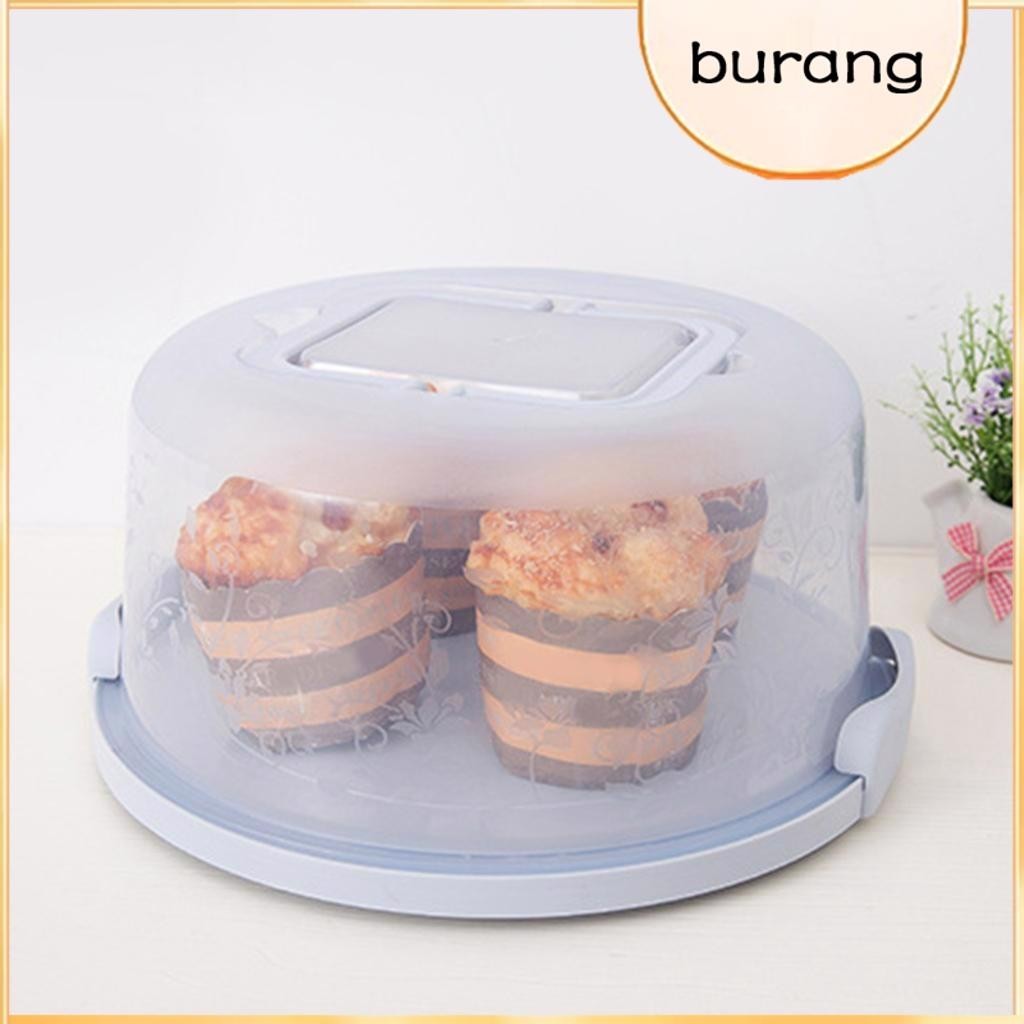 【Buran】1/2/3/5 Plastic Cake Box Round Cake Storage Carrier Container ...