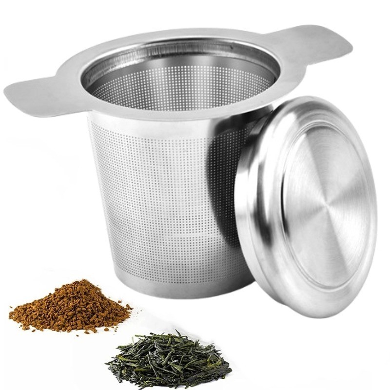 High Quality Teapot Cup Loose Leaf Strainer Spice Filter with Lid ...