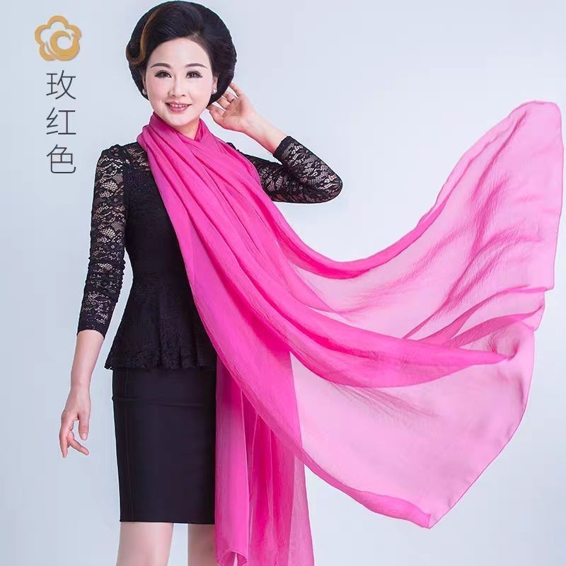 Silk Scarf Women Autumn Winter Spring Autumn Chiffon Scarf Ice Silk