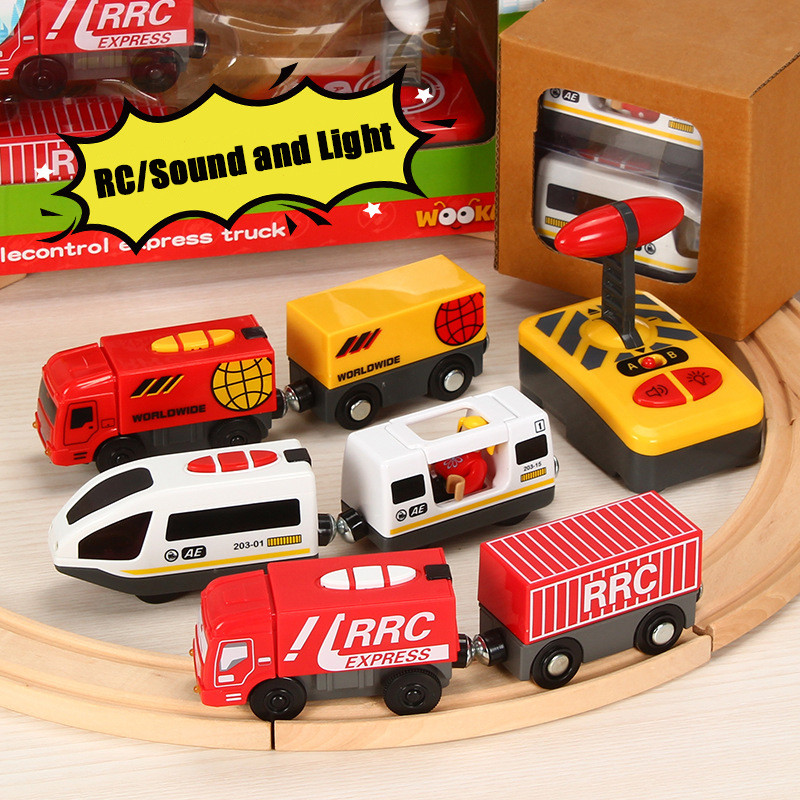 Simulation RC Small Train Cute Sound And Light Train Model Toy Remote ...