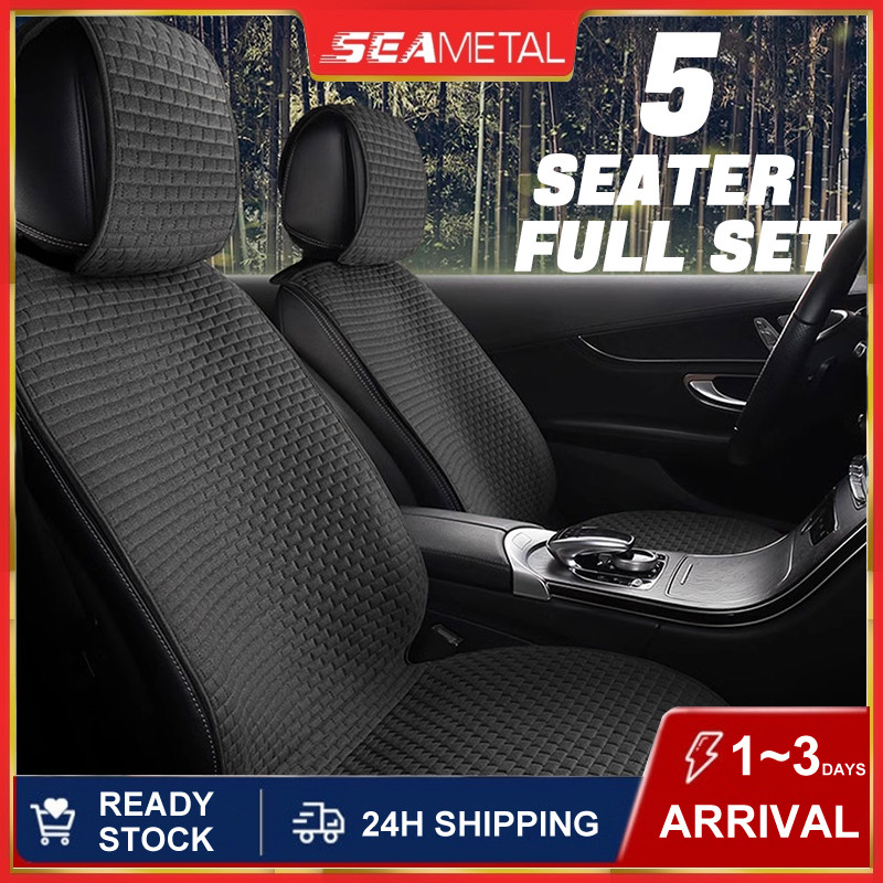 SEAMETAL Car Seat Cover Seat Cushion Front Back 3 IN 1 Soft Comfortable ...