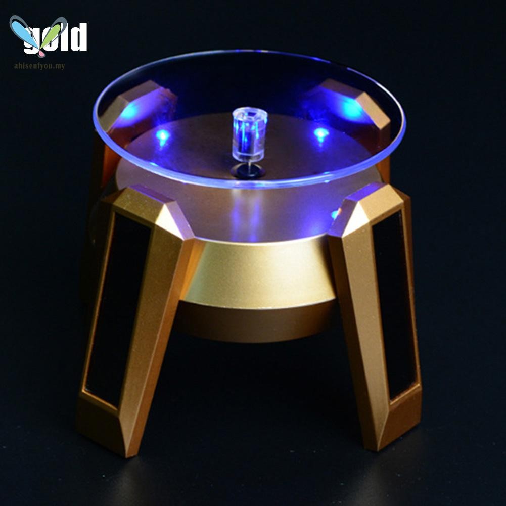 Solar Display Stand Rotating Turntable Solar Rotating Display with LED ...