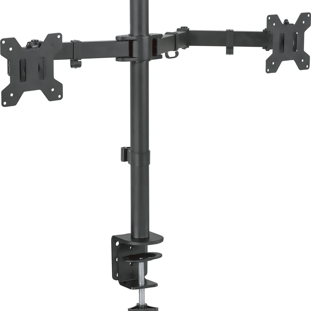 Dual screen monitor bracket komputer meja lif percuma memusing rak ...