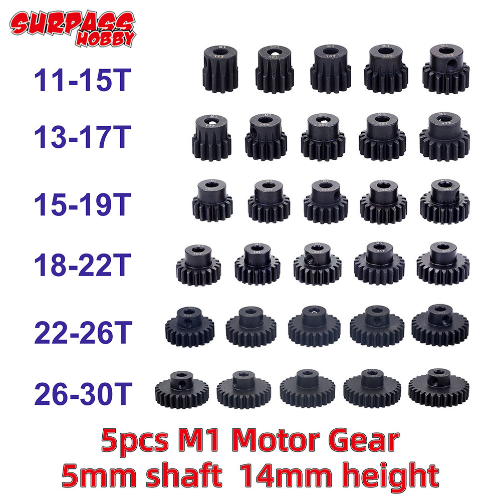 Pignon M1 8mm Pour Moteur RC 1/5 - 13T à 49T, Compatible Traxxas, Arrma, Neuf !
