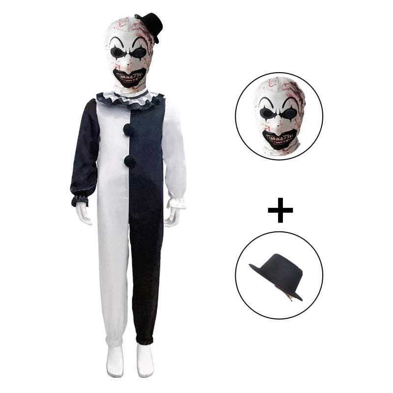 Kids Art The Clown Costume Terrifier Onesie Cosplay Art Jumpsuit ...