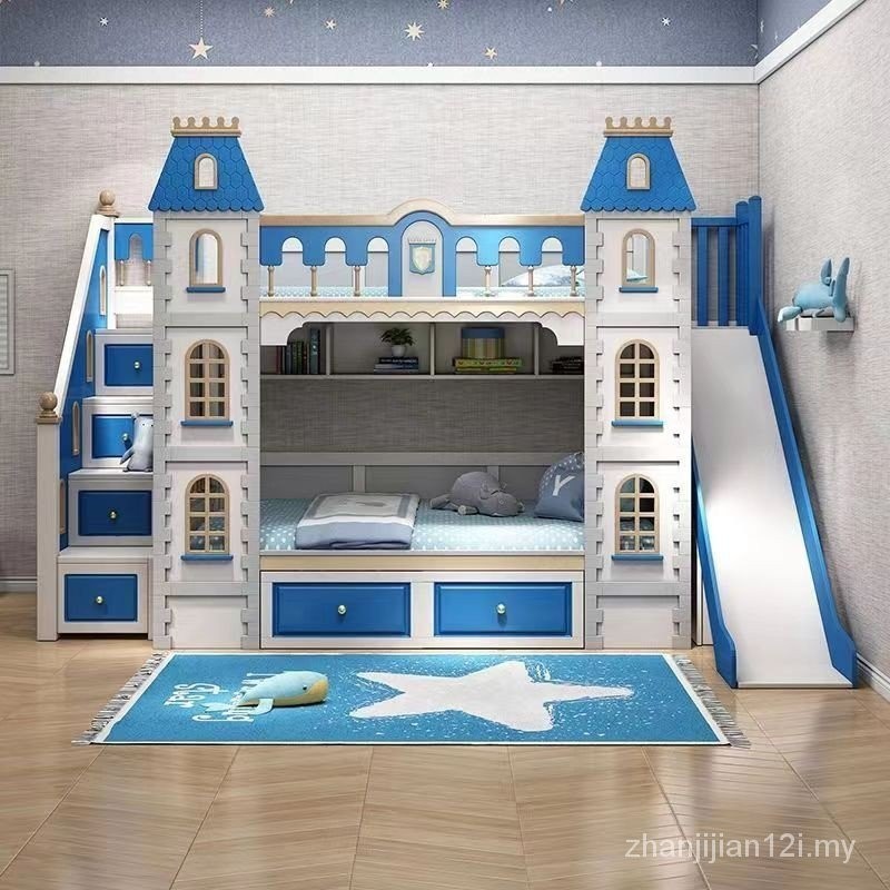 [in Stock] All Solid Wood Two-Tier Children's Bed Upper Lower Bed Upper ...