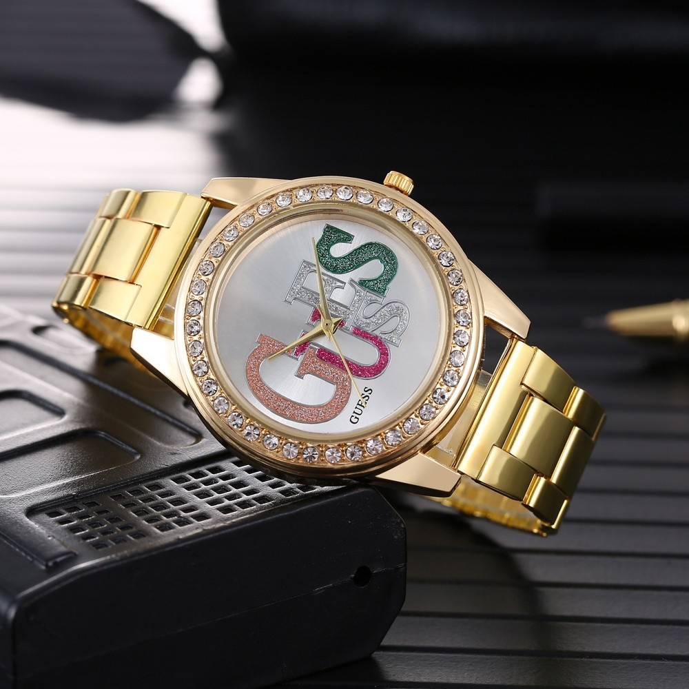 2024 New Ladies Fashion Simple Diamond Watch Casual Stainless Steel ...