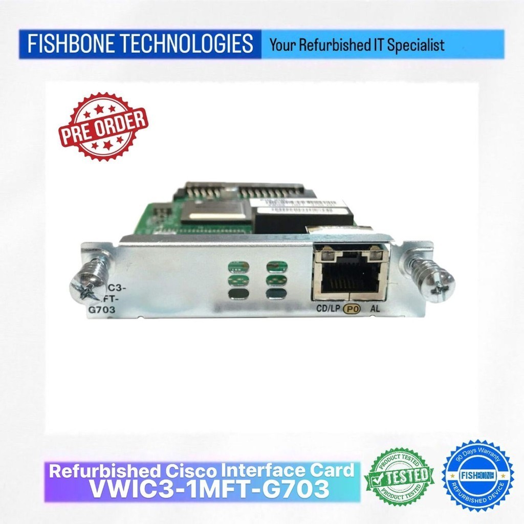 CISCO VWIC3-1MFT-G703 Interface Card (Refurbished) | Shopee Malaysia
