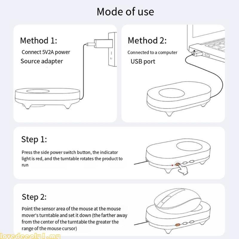 Love Undetectable Mouse Jiggler Automatic Mouse Mover with Switches ...
