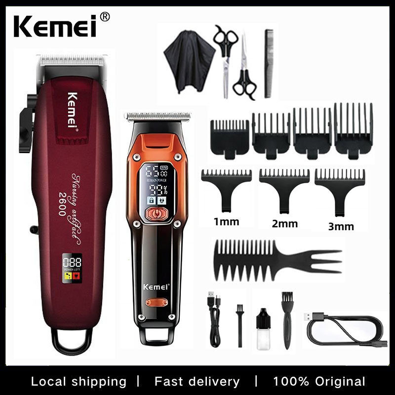 Kemei Rechargeable Electric Hair Clipper For Men Razor Powerful ...