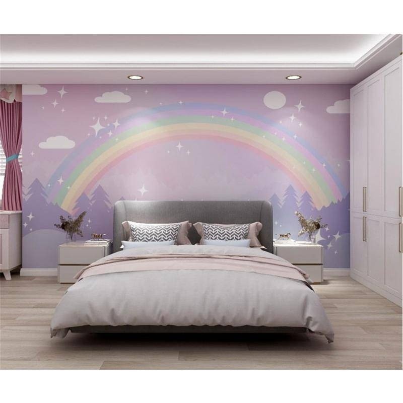 Custom rainbow children's room wallpaper bedroom decor mural kid's room ...