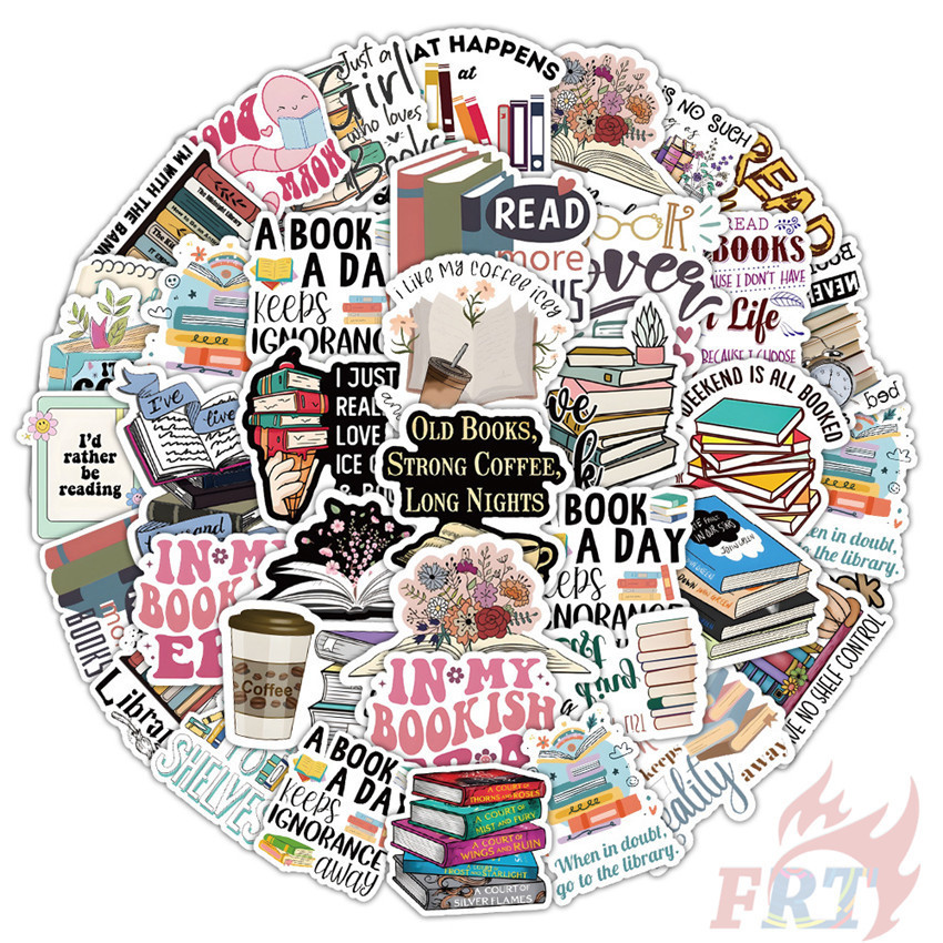 50Pcs/Set Reading Books Slang Art Stickers Fashion DIY Decals Doodle ...