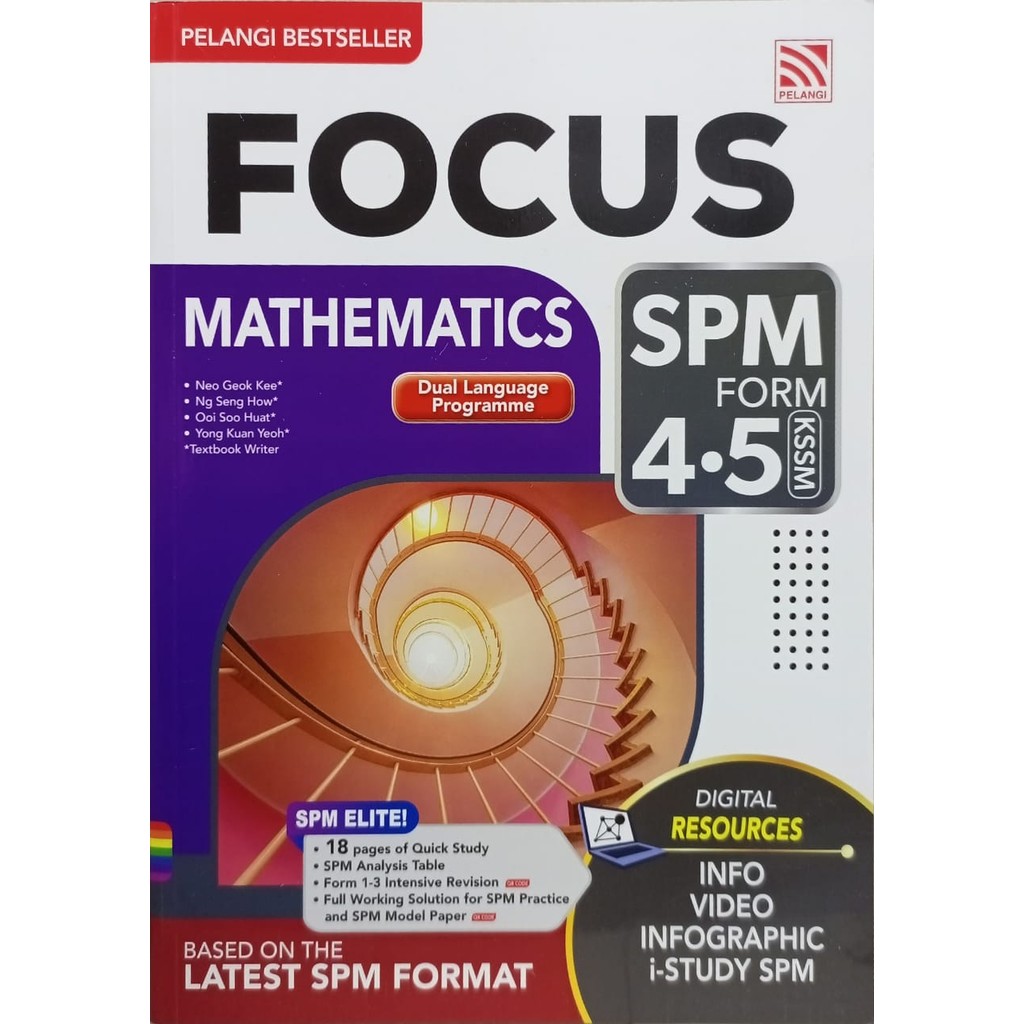 Focus spm kssm mathematics form 4 5 dlp pelangi 2025 shopee malaysia