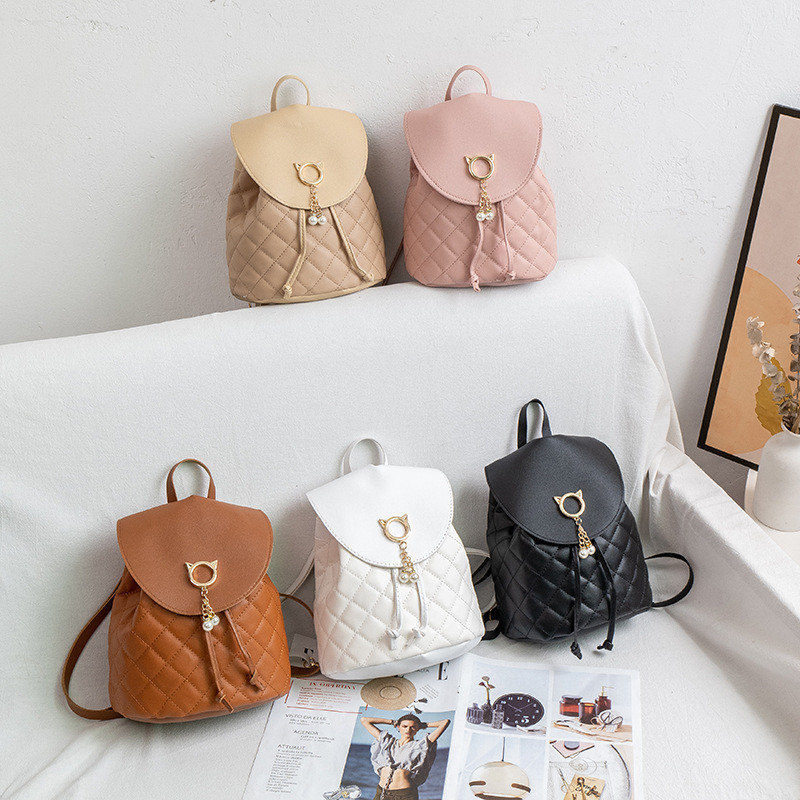 Diamond Backpack 2025 New Style Pearl Small Backpack Korean Version ...