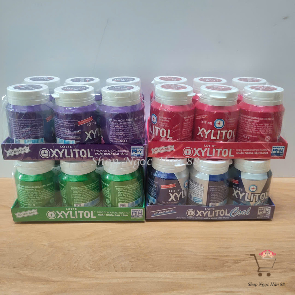 Lot of 6 bottles of Xylitol Lotte gum 58gr/bottle Candy | Shopee Malaysia