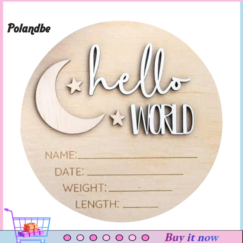 pe High-quality Newborn Milestone Board Personalized Baby Birth Plaque ...