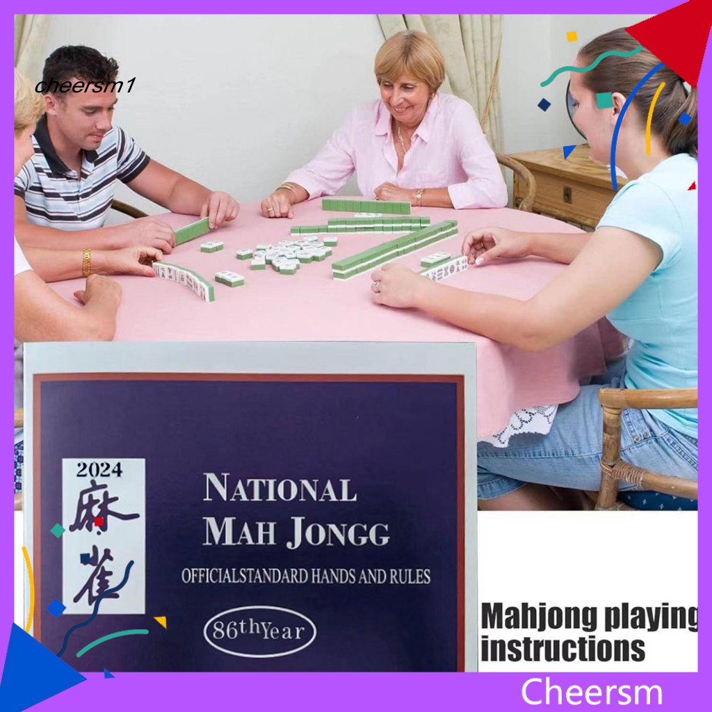 [CS] Mahjongg Scorecard Kit Foldable Mahjong Rules Card 2025 Mahjong Score Card Set Official