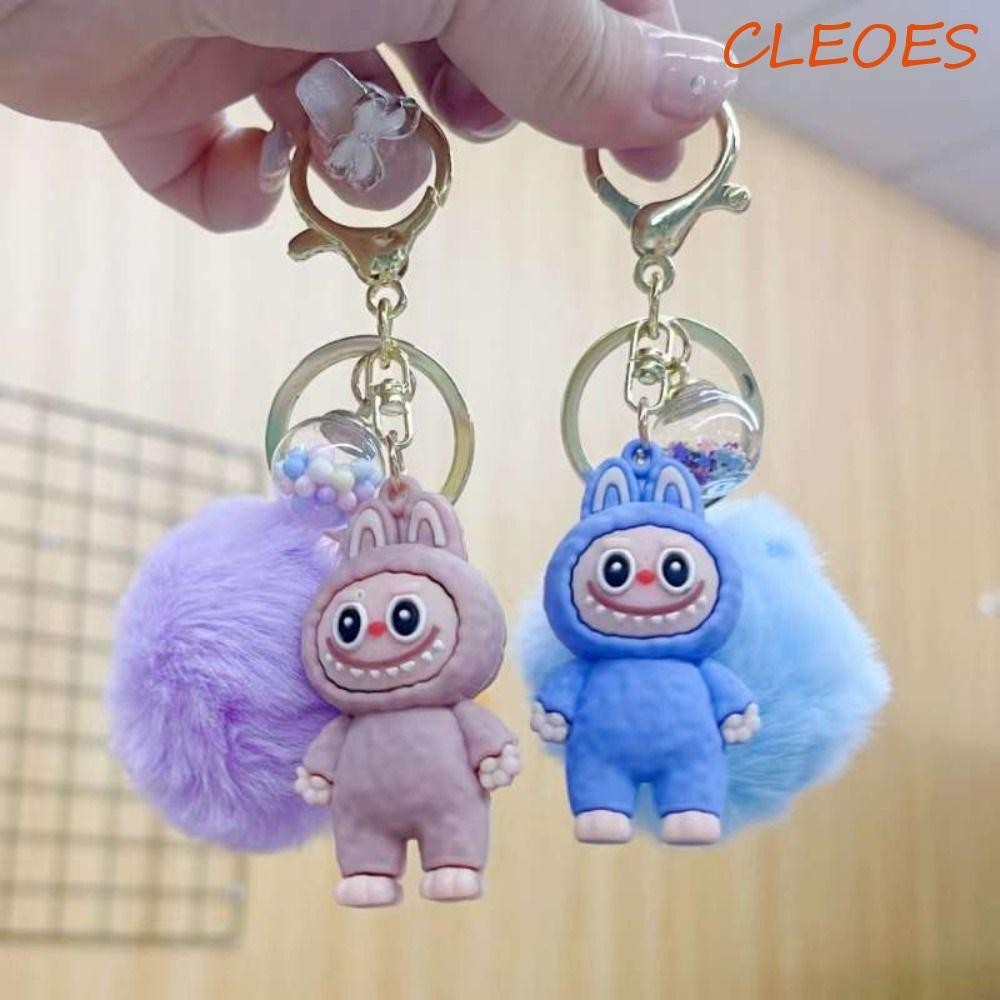 CLEOES Labubu Doll Keychain, Anti-lost Backpack Charms Labubu PVC ...