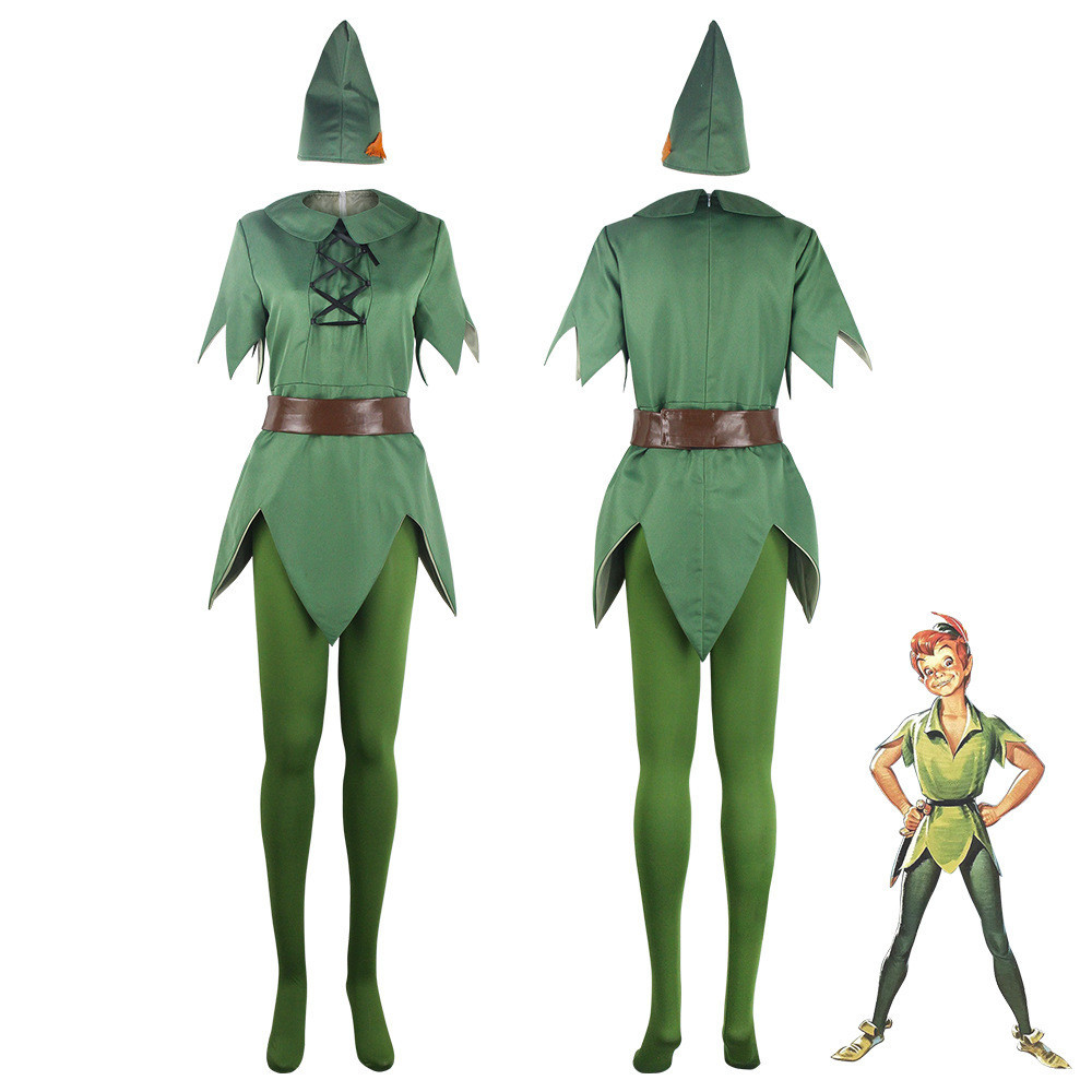 Peter Pan costume Peter Pan cos costume Green Fairy Elf costume cosplay ...