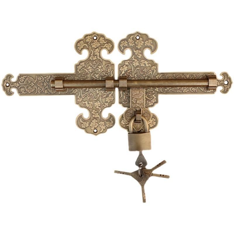 [door Lock] New Style Pure Brass Thickened Chinese Latch Old-fashioned ...