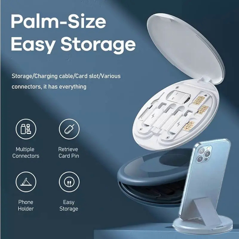 6 in 1 PD 60W Fast Charging Cables Set Storage Box Type C Mobile Phone ...