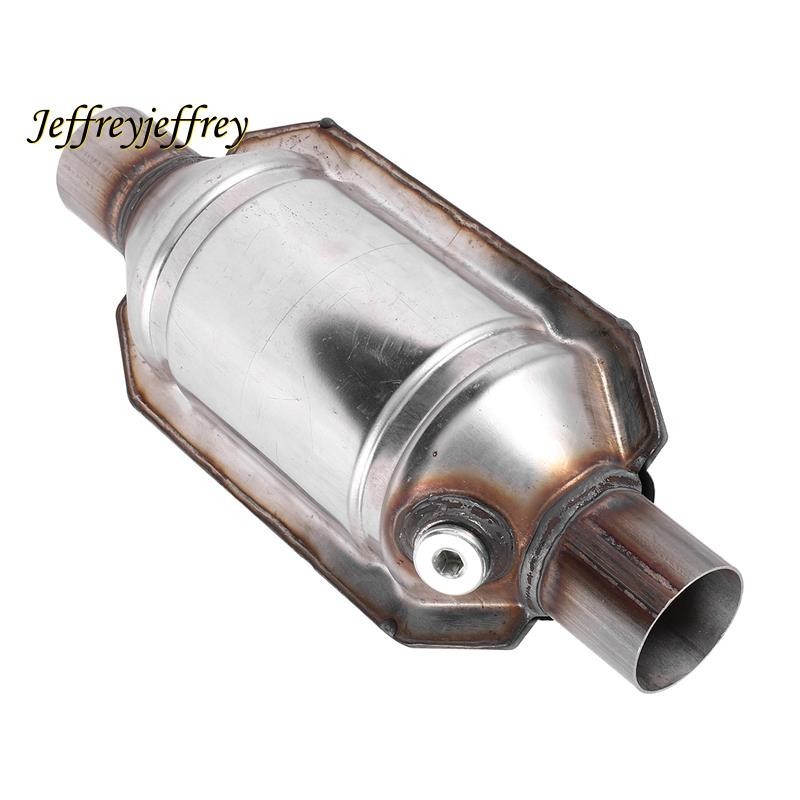 Inlet/Outlet Universal Catalytic Converter, with O2 Port & Heat Shield ...