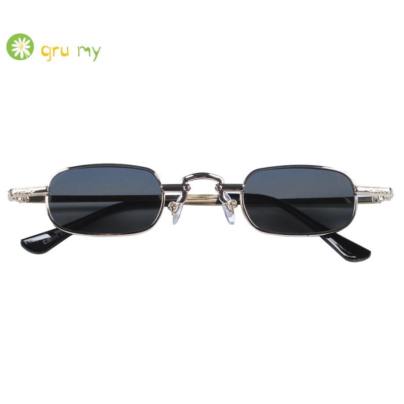 Retro Punk Glasses Clear Square Sunglasses Female Retro Metal Frame ...