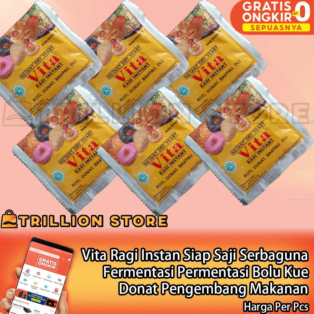 Vita Fermentation Instant Bread Cake Yeast Sachet Wrapper Instant Donut ...