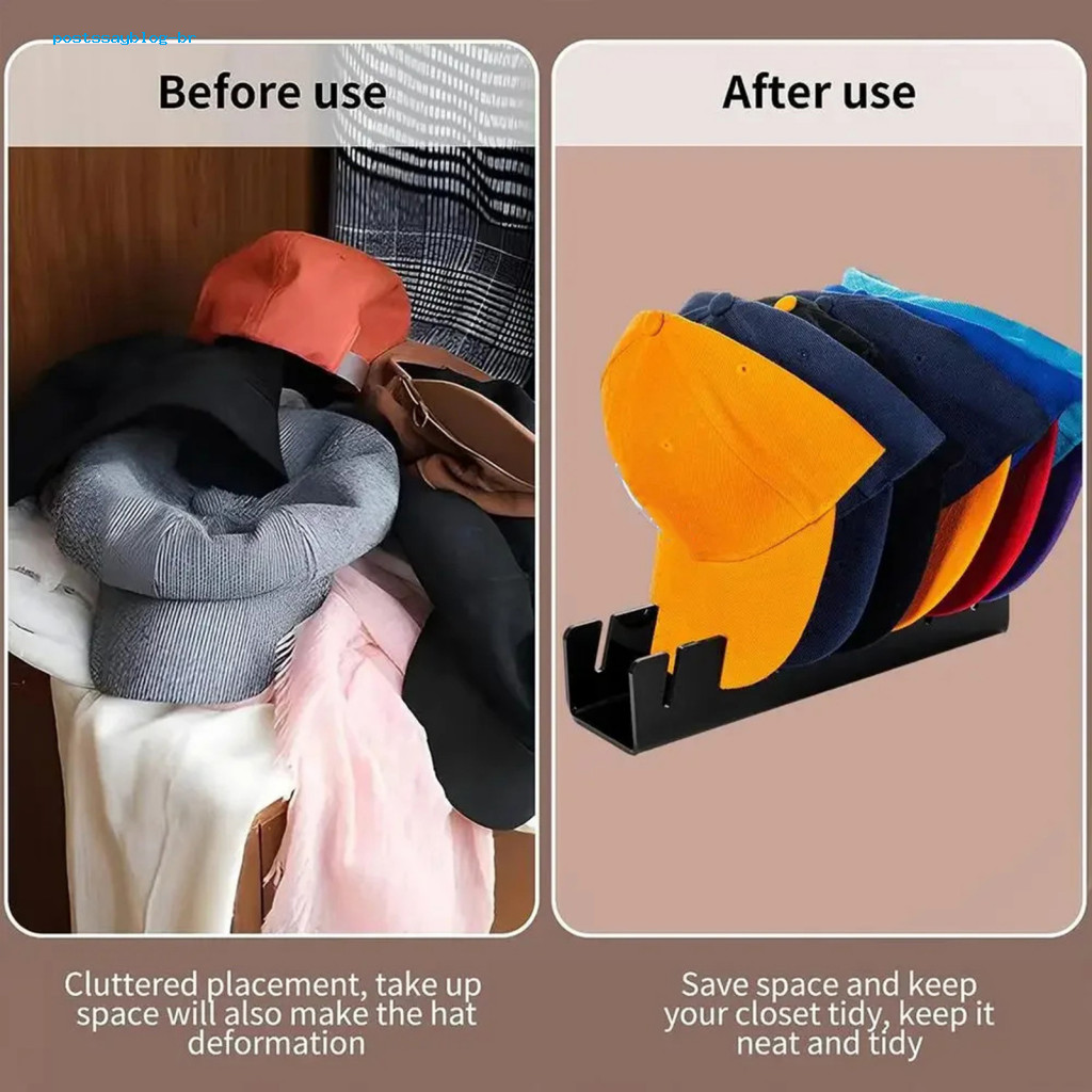 Transparent Hat Rack Acrylic Cap Organizer Space-saving Acrylic Hat ...