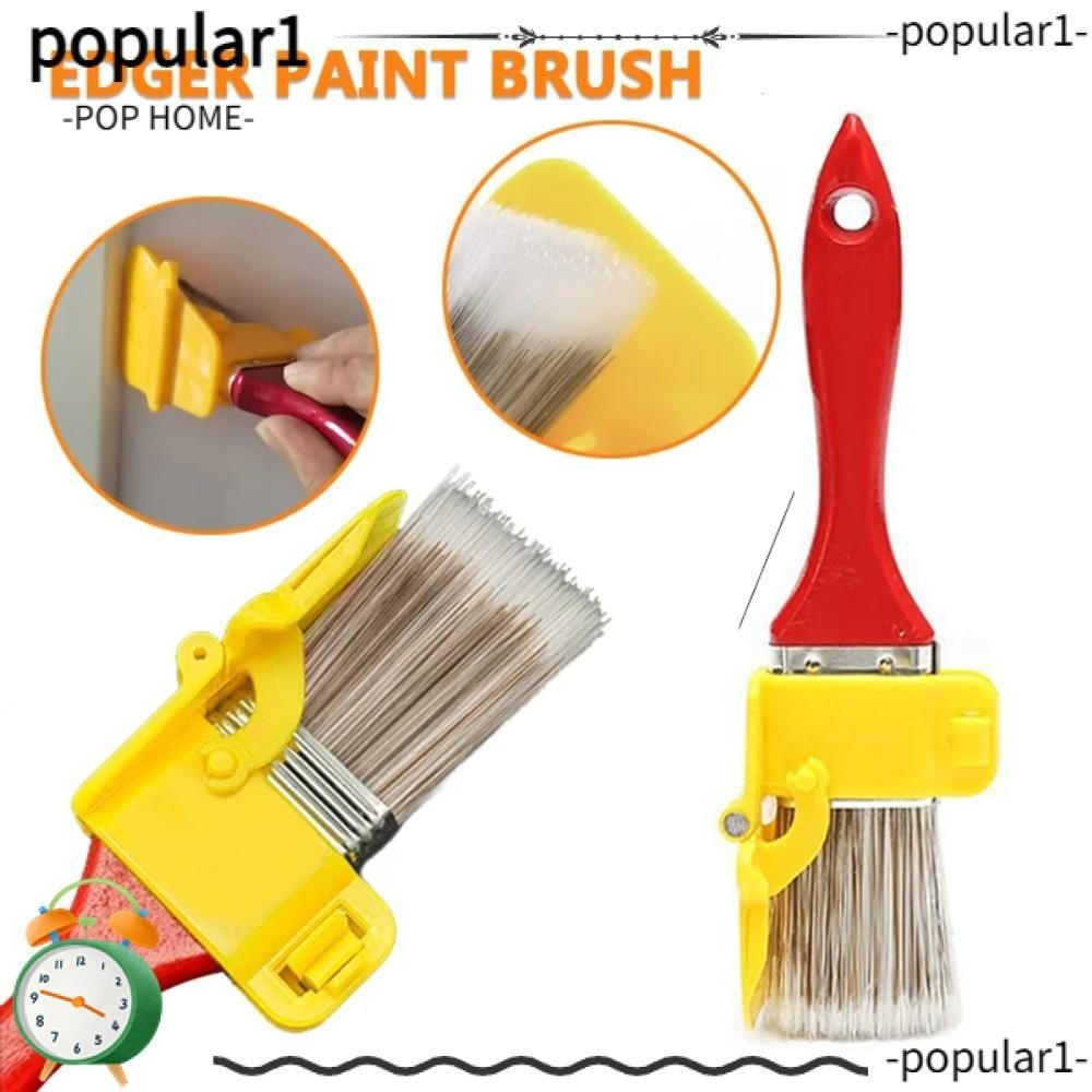 POP Wall Edge Brush, Trimming Edge Red Paint Edger Tool, Plastic Handle