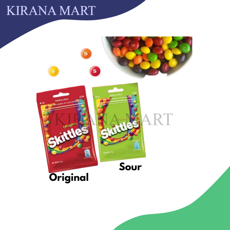 Skittles Candy Original Flavour / Fruit Flavour Candies 45g Halal ...