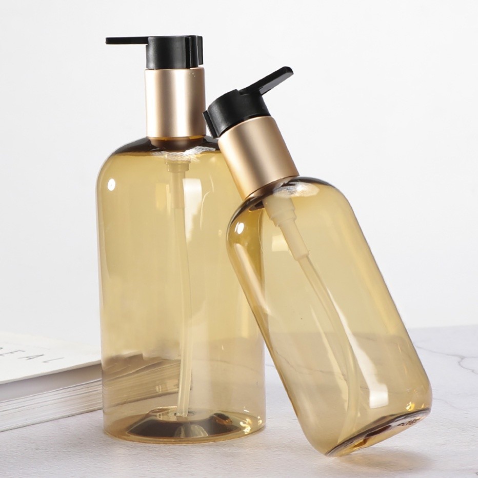 ฺ Empty Pump Bottle Shampoo Lotion Container Portable Size 300/500 Ml ...