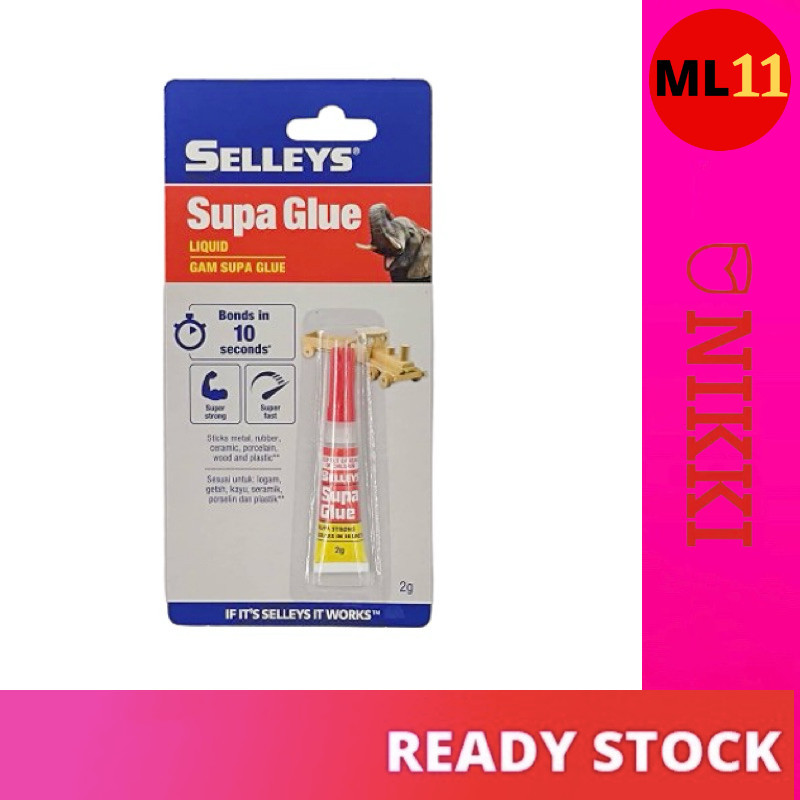 Sellelys Supa Glue Super Glue Strong For Repair Gam Gajah Adhesive Glue ...