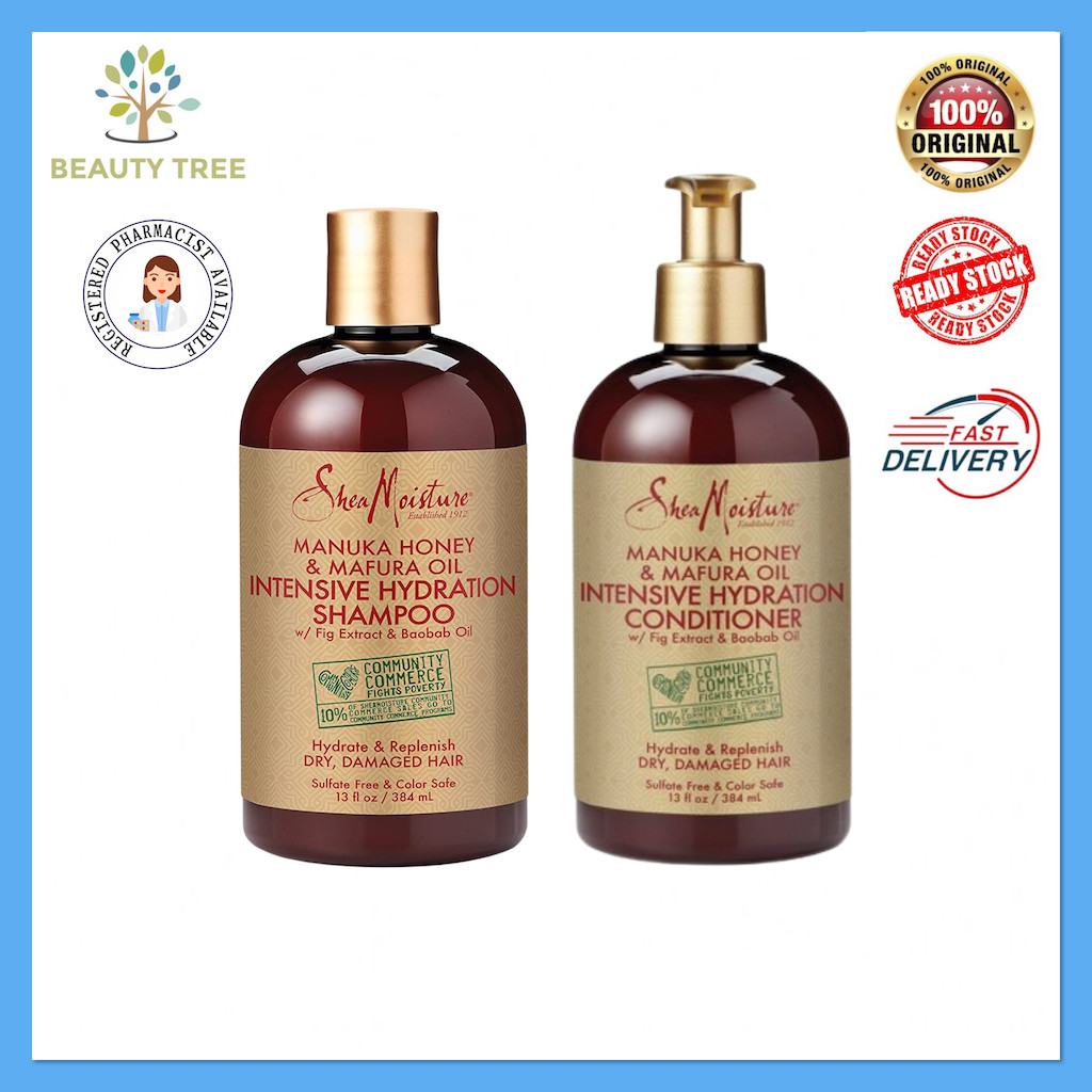 Shea Moisture Manuka Honey And Mafura Oil Intensive Hydration Shampoo Or Conditioner 384ml 8751