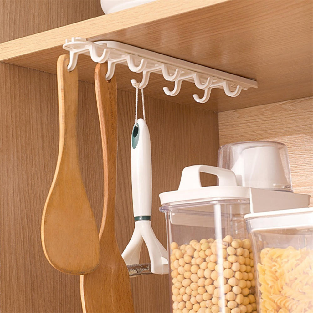Retractable Pull-Out Hook Cabinet Storage Rack Kitchen Multi-functional ...
