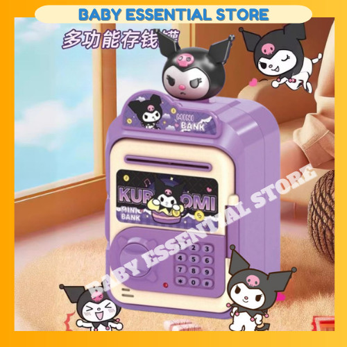 Sanrio Kuromi Piggy Bank Cute Melody Money Box Password Coin Box ...