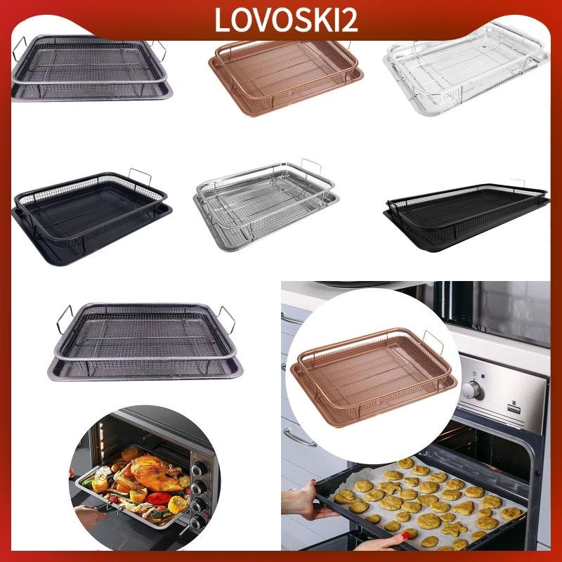 [LovoskiacMY] and Tray Crisping Basket Tray Grill Rack Fried Chips ...