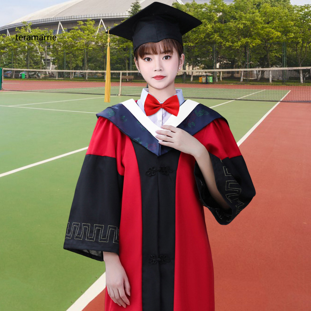 [TR] Ribbon Color-coded Academic Dress Graduation Outfit for Men and ...