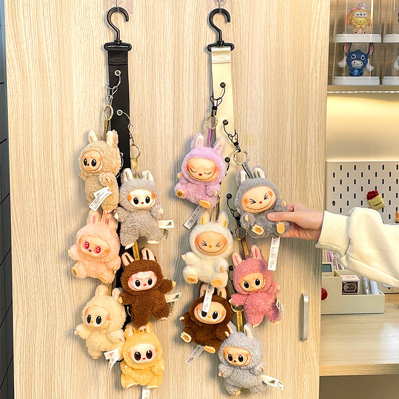 Labubu Storage Belt Plush Doll Toy Pendant String on The Wall Door Back ...