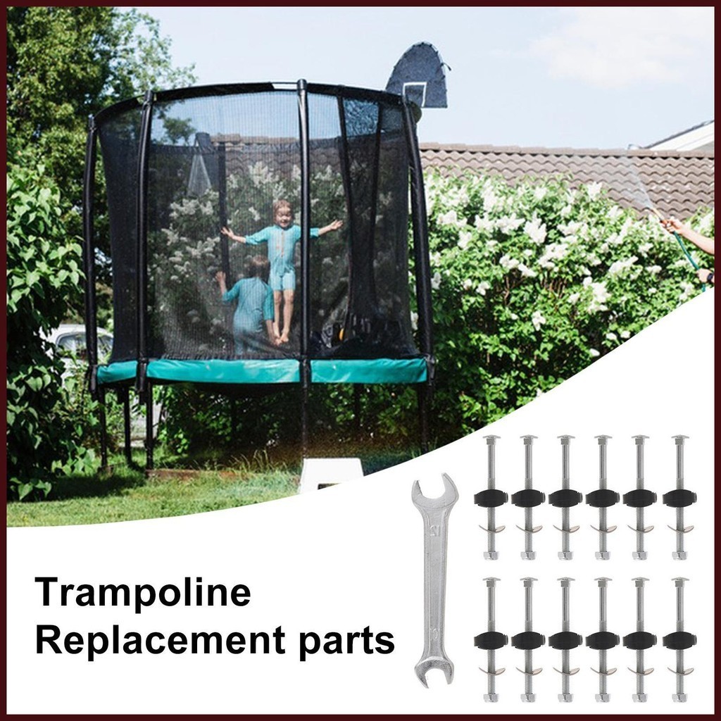 Trampoline Enclosure Pole Screws Heavy Duty Spacers Screw Set 12 pcs