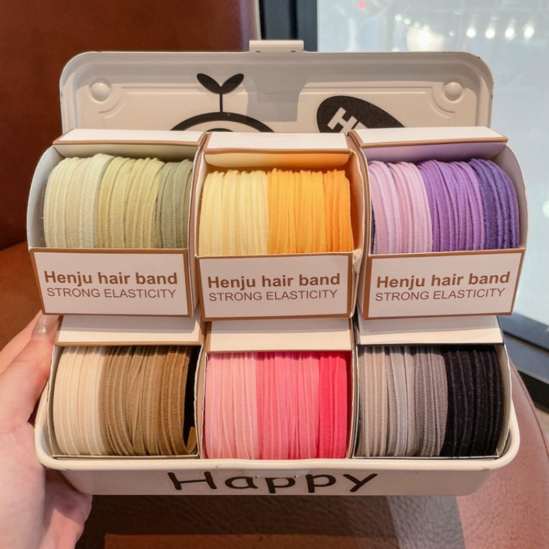 5/10 Pcs Set Ins Style Candy Color High Elastic Hair Rope High Ponytail ...