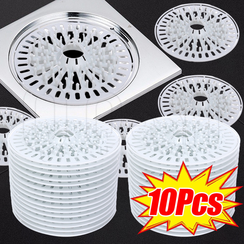 10Pcs Disposable Plastic Floor Drain Cover - Anti-blocking, Anti-Insect ...