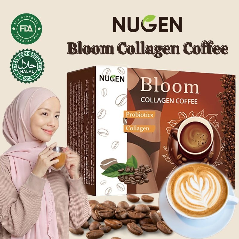 halal coffee 胶原蛋白咖啡 BlOOM COLLAGEN COFFEE 速溶黑咖啡 Nugen Bloom Collagen ...